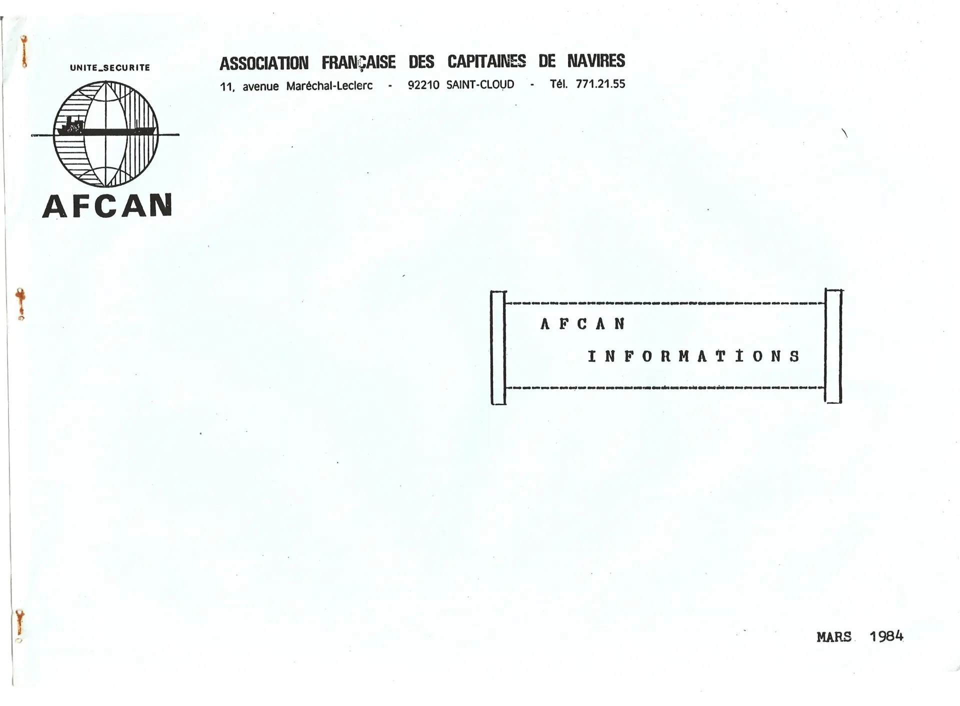 Lire la suite à propos de l’article AFCAN Informations n°0-3