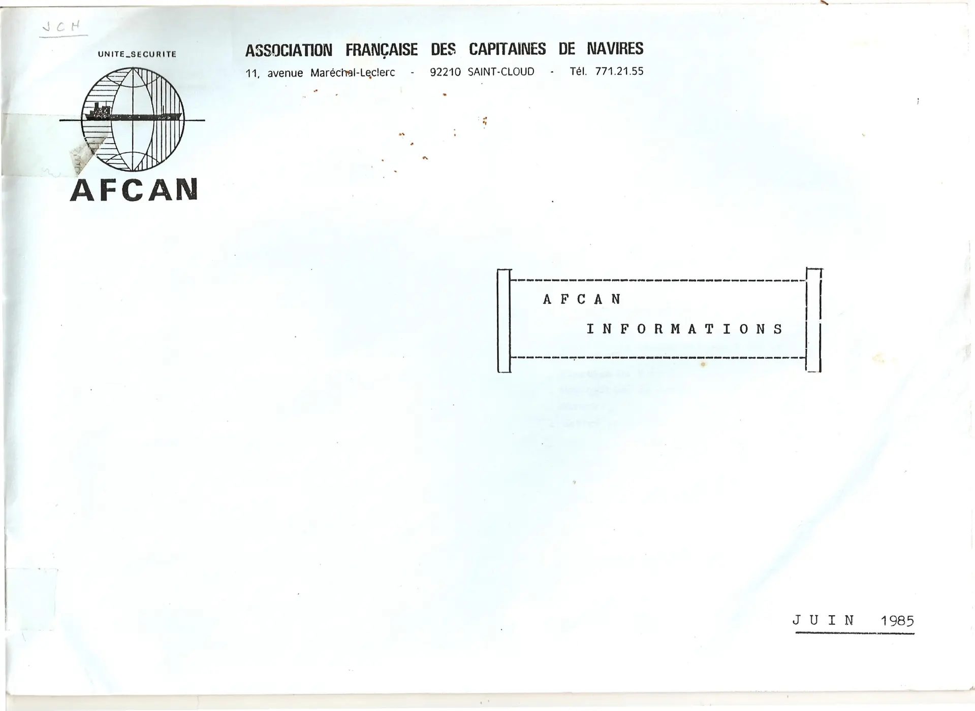 Lire la suite à propos de l’article AFCAN Informations n°0-7