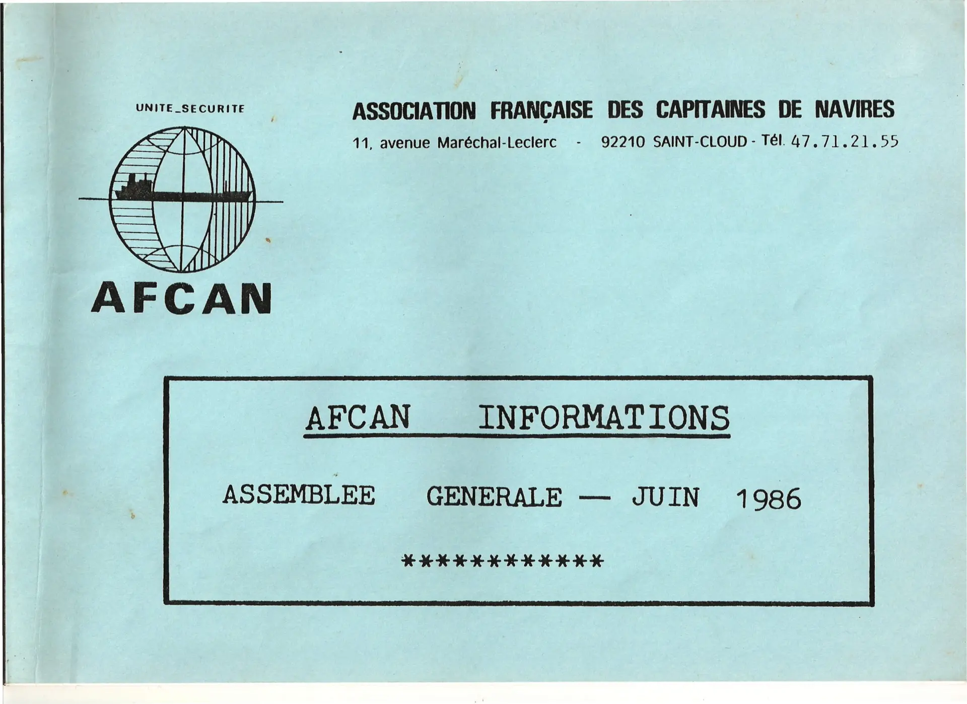 Lire la suite à propos de l’article AFCAN Informations n°0-10