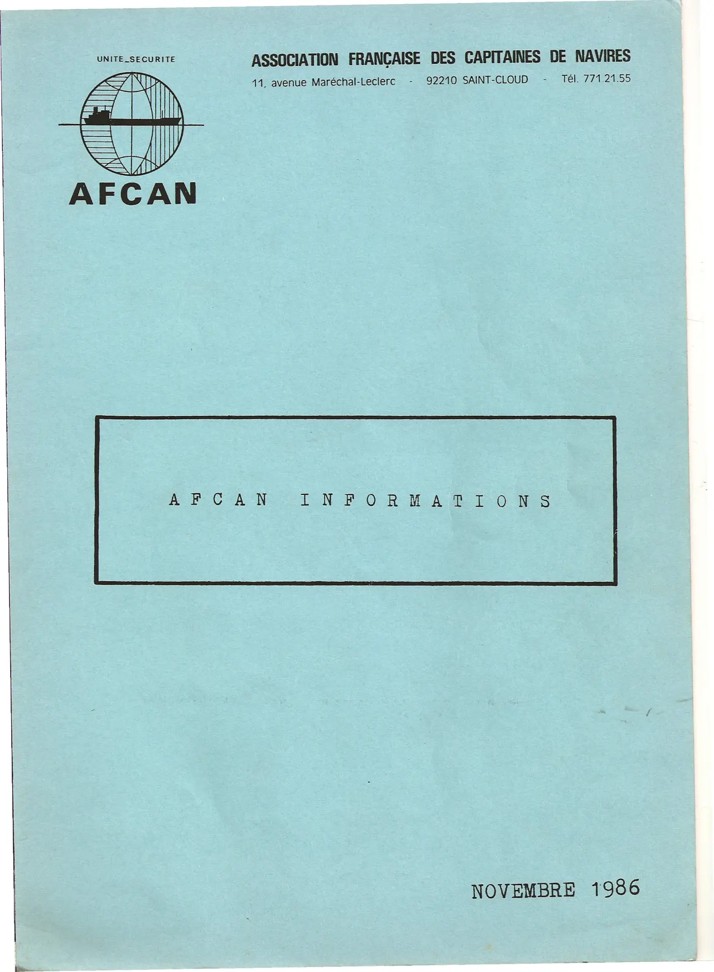 Lire la suite à propos de l’article AFCAN Informations n°0-11