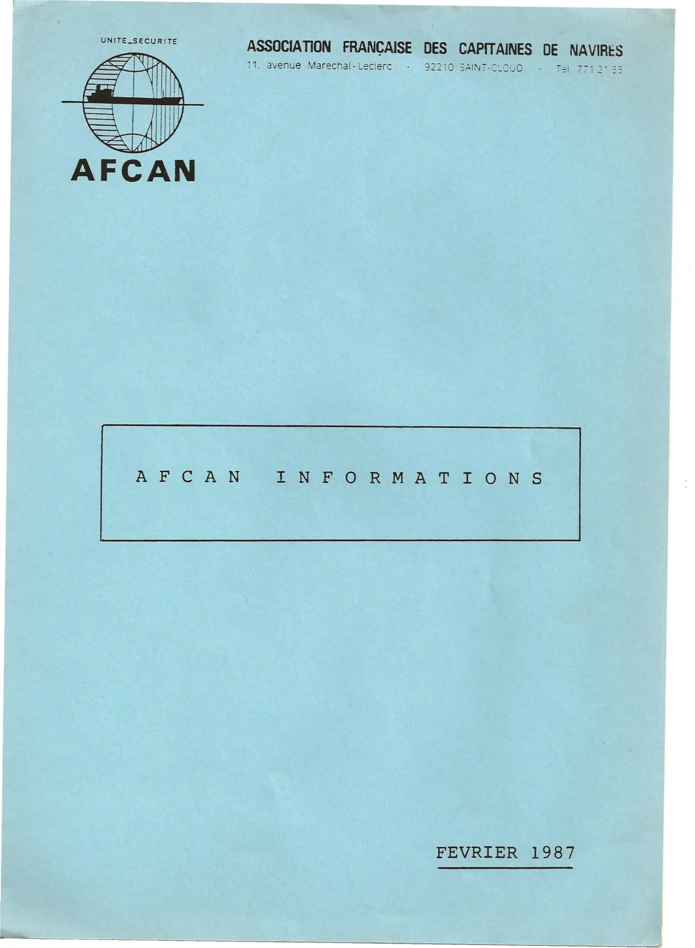 Lire la suite à propos de l’article AFCAN Informations n°0-12