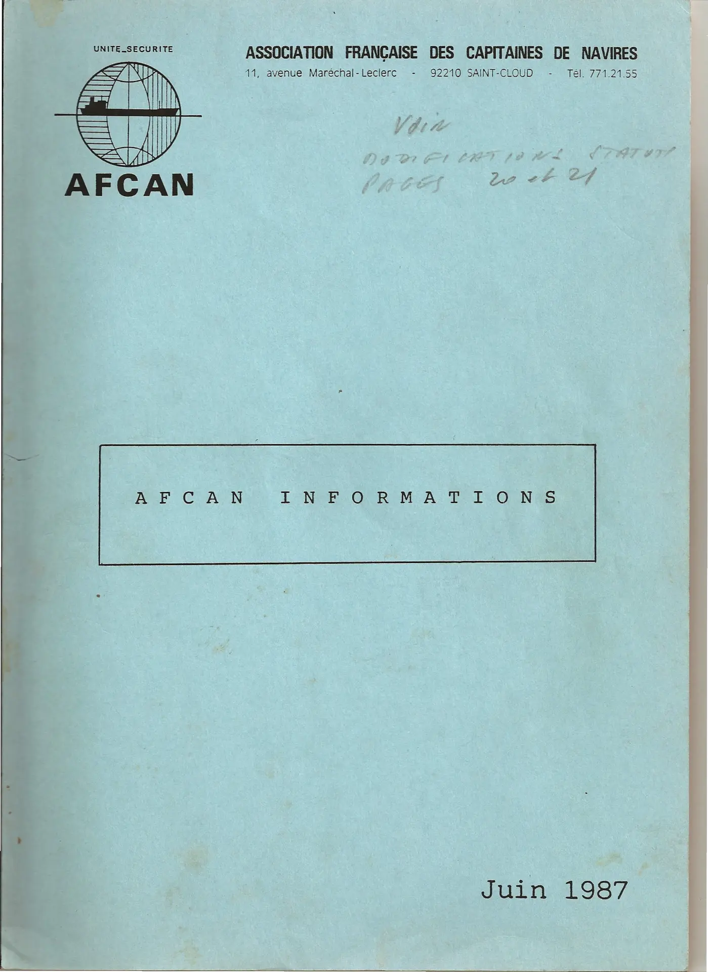 Lire la suite à propos de l’article AFCAN Informations n°0-13